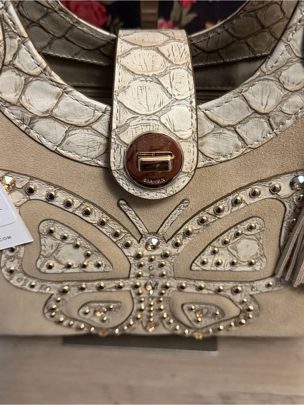 Brahmin Adrian Wind Chime Sapelo Leather Sachel